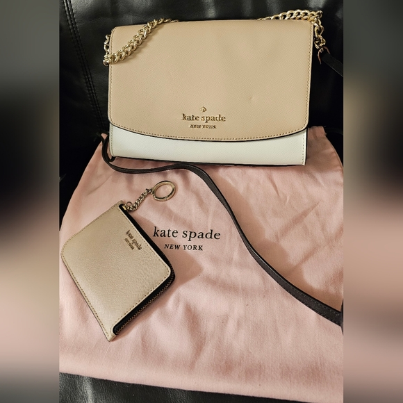 Kate Spade Madison Colorblock Convertible Crossbody Clutch Wallet & Dustbag EUC - Picture 13 of 15